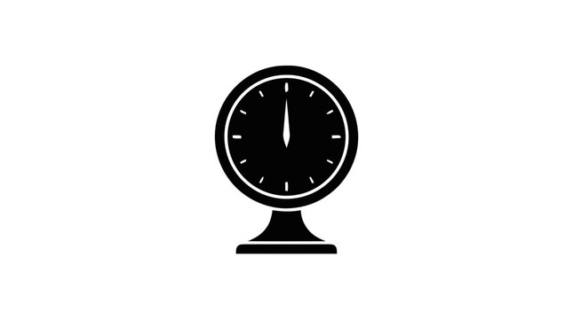 Vector illustration of old fashioned desk clock on a transparent background