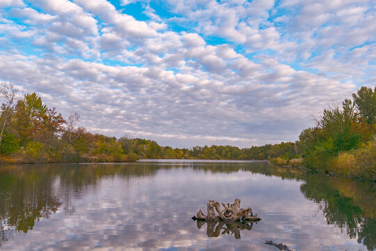 Veterans Pond along the Boise River Greenbelt in Idaho