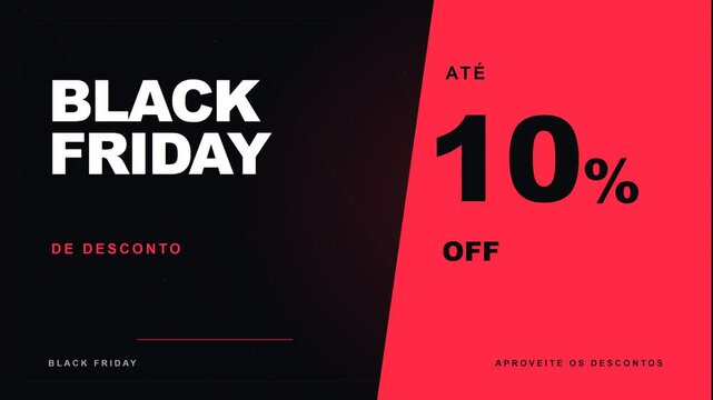 Black Friday Sale Up To 10 Percent Off Discount Promotion With Bold Text And Red Accent