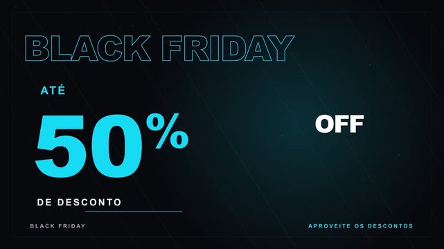 Black Friday Sale Up To 50 Percent Off Discount Promotion Video Clip