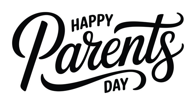 Elegant hand lettering design for happy parents day celebration and appreciation