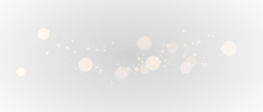 Glittering vector dust on a transparent background. Shiny gold dust with twinkling lights and a festive glow on a transparent background PNG.