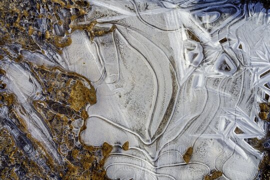 Ice structures on the ground, Kerlingarfj&ouml;ll, Su&eth;urland, Iceland