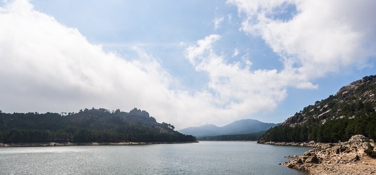 Barrage de l'Ospedale, Dam of Ospedale,  Massif de L'Osp&eacute;dale, Ospedale Massif, plateau, Porto-Vecchio, D&eacute;partement Corse-du-Sud, Corsica, France