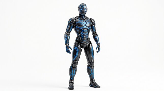 A sleek humanoid robot standing against a plain white background