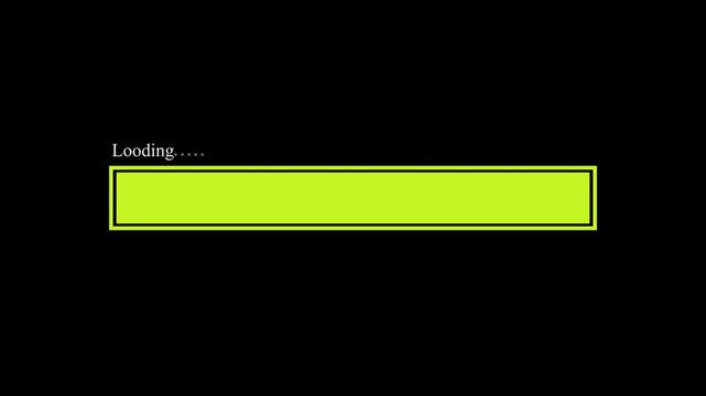 Abstract loading icon animation. Loading bar and percentage Futuristic progress loading bar 0-100 percent animation. loading animation. Progress bar, Waiting Spinning, Loading concept. See Less