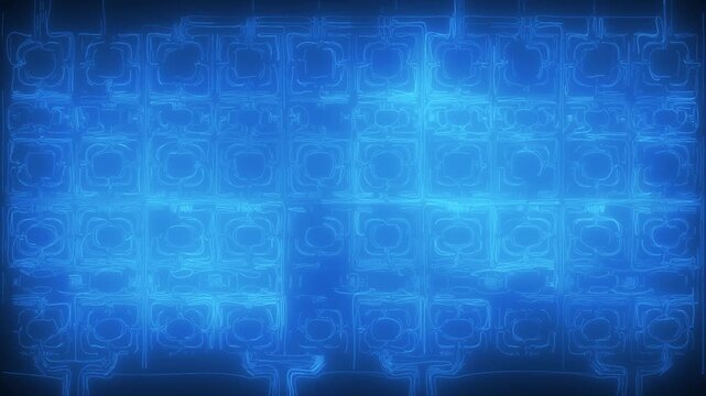 Abstract glowing blue grid pattern background for modern tech