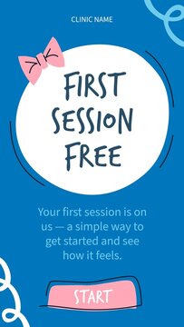 Doodle Mental Stories / Handwritten Offers and Round Callouts for Therapy Promotions and Introductory Sessions / Vertical / Part 09