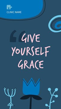 Doodle Mental Stories / Handwritten Quotes and Flower Doodles for Self Compassion and Wellbeing Campaigns / Vertical / Part 07