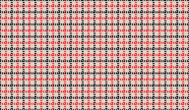 Abstract geometric square pattern with red and dark lines for modern decorative surface designs or print assets.