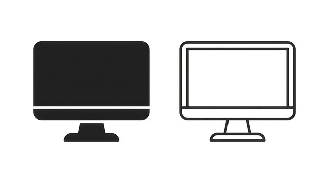 Two computer monitors side by side comparison