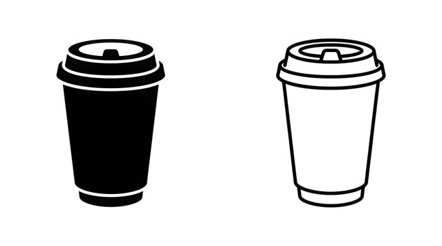 Two coffee cups with lid comparison