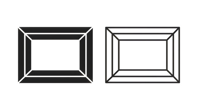 3d isometric cube frames with perspective lines