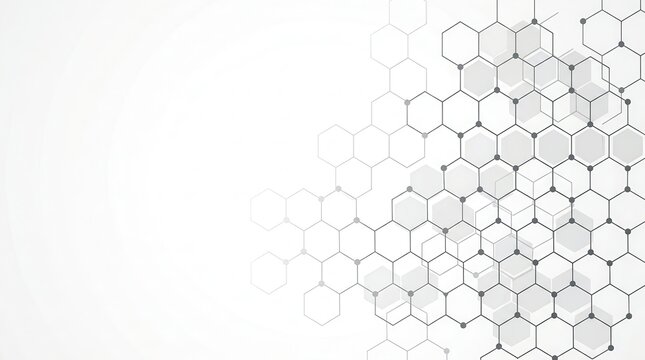 Simple hexagon pattern used as a graphic design element for abstract backgrounds.