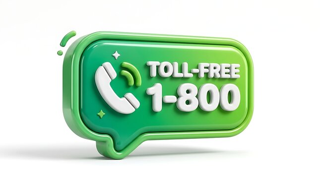 Toll free phone number communication icon
