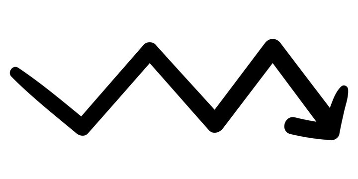 PNG Zigzag downward arrow symbol, transparent background