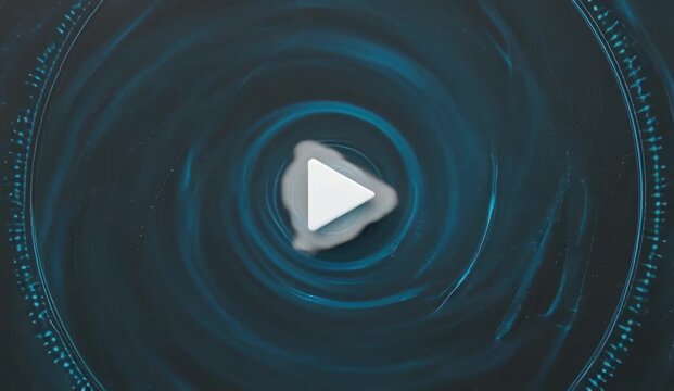 abstract motion graphic featuring elegant twisting lines in sapphire blue, steel grey, silver, and soft white flowing dynamically across a clean gradient background