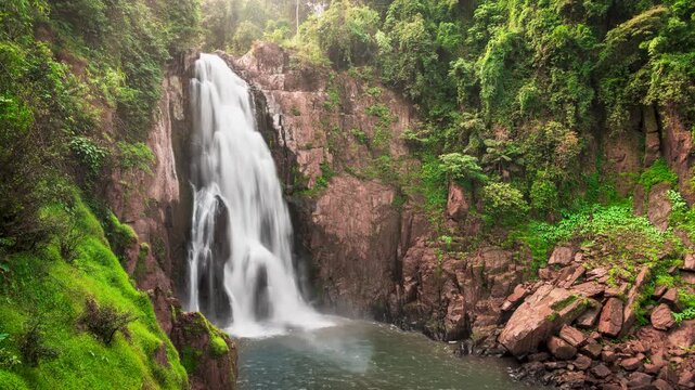 Time lapse of Haew Narok Waterfall, Kao Yai National Park, Thailand