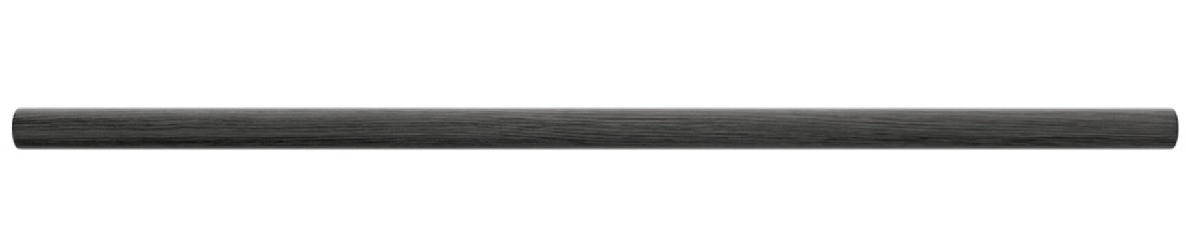 3d realistic render of a black ebony wooden rod featuring fine charcoal wood grain texture for modern architectural accents minimalist design and custom joinery isolated subject