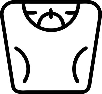 Digital body weight scale icon featuring simple thick lines for fitness tracking graphics.