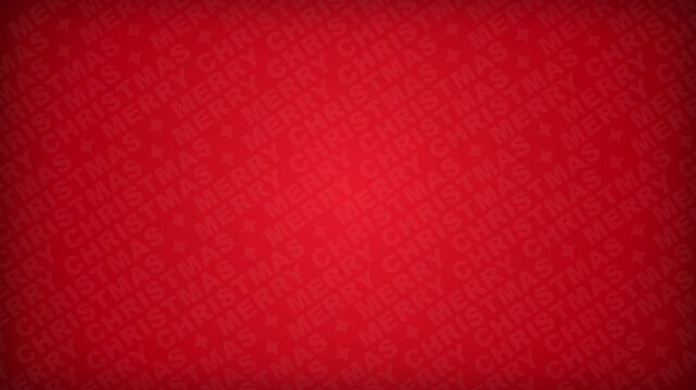 Festive red Christmas background with repeating merry christmas text and snowflake pattern for holiday greetings and celebrations