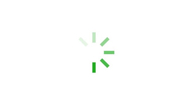 Loading wheel animation - Animated spinning load icon with alpha channel. Loading circle icon on white background. 4K