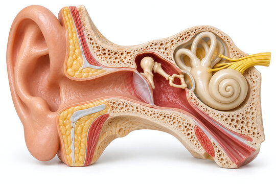 Human Ear Anatomy Cutaway Medical Model