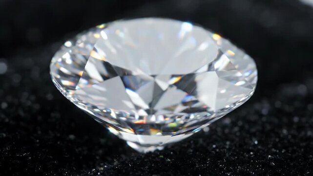 Brilliant diamond catching light with sparkling facets