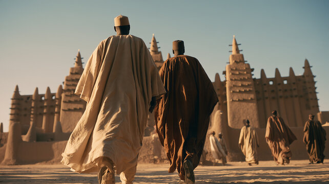 Mali men walking