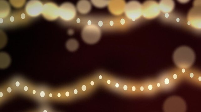 Guirnalda de luces navide&ntilde;as c&aacute;lidas en bucle sin costuras