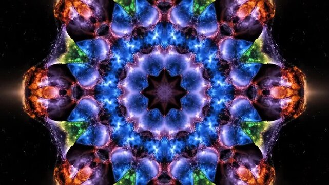 The Image Is A Digital Art Piece That Appears To Be A Kaleidoscope-like