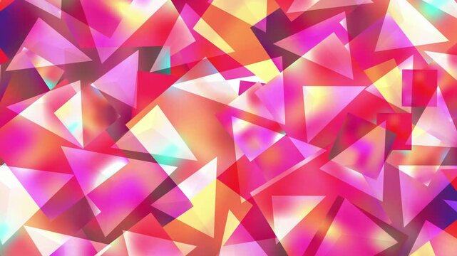 Abstract geometric pattern with colorful triangles 4K