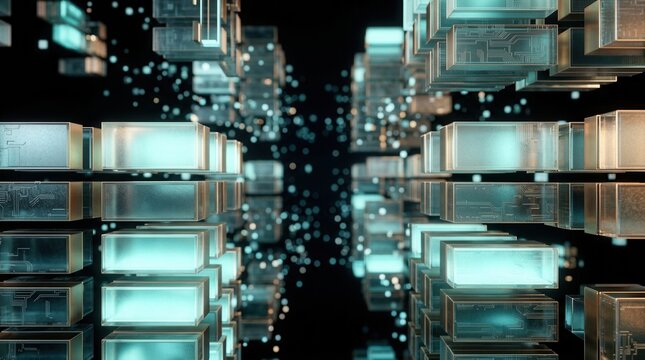 A conceptual visualization of metadata tagging and taxonomy structures for files.