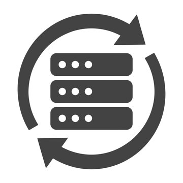 Server backup and data transfer icon