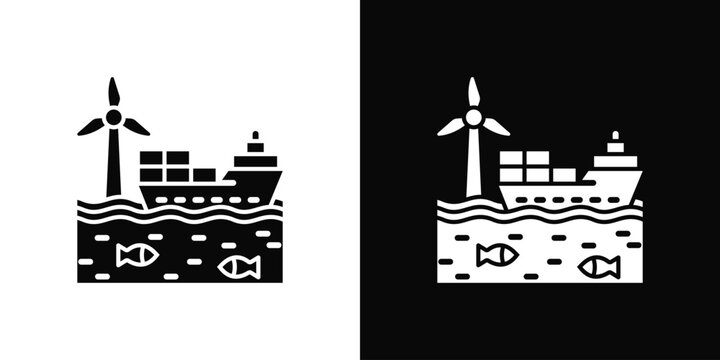 Blue Economy Icon White And Black Background Style