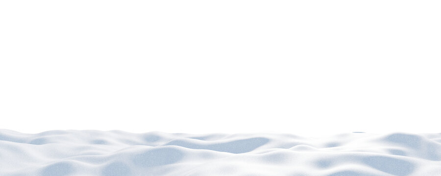Snowdrift in the winter on transparent background 3D render