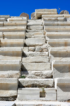 Aisle in Ancient Roman Theater Seating Area, Alexandria, Egypt - Portrait