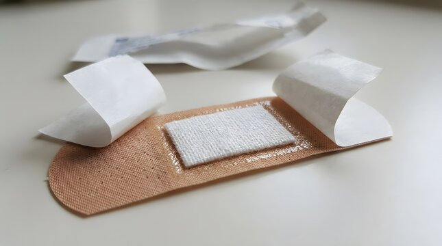 Medical adhesive bandage with gauze pad