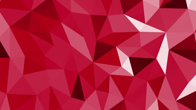 red triangle wall animation. HD Abstract 3d geometric footage Cubism Background