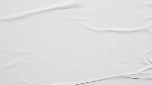 Blank white crumpled and creased paper poster texture