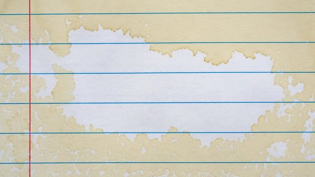 Water Stained Lined Paper Texture Background