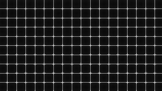 Minimalist white grid line animation with smooth directional lines motion from multiple sides and plus symbols on soft black background. animated for background, overlays. 4K video