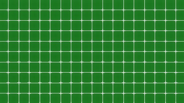 Minimalist white grid line animation with smooth directional lines motion from multiple sides and plus symbols on soft gren screen background