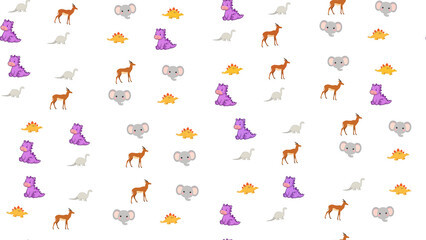 Cute Cartoon Animals Repeating Pattern © samjo