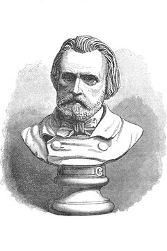 Pierre Larousse, 1817&ndash;1875, French grammarian, lexicographer and encyclopaedist, old vintage illustration, 1897
