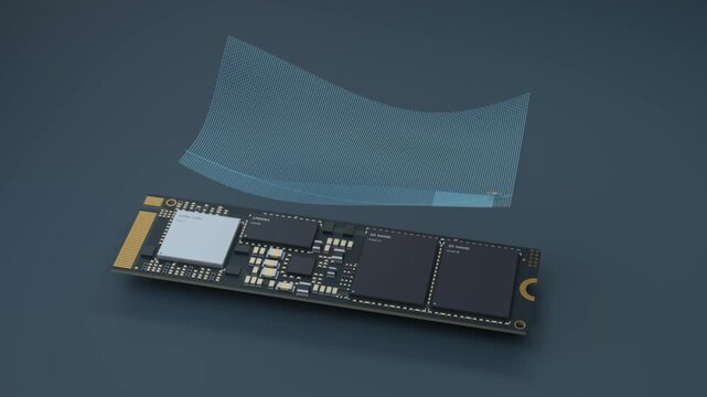 Solid state drive and translucent light curtain technology display