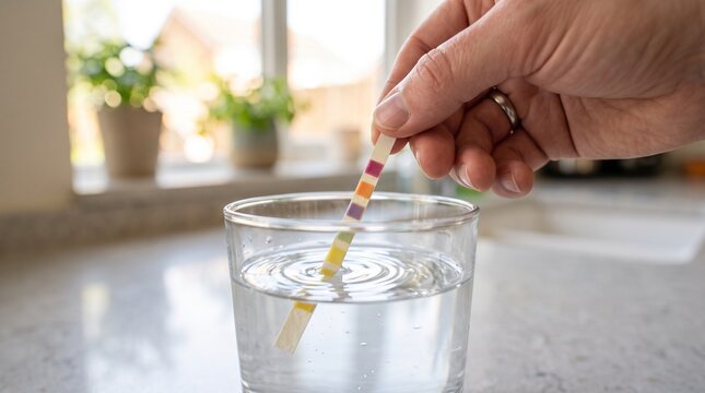 Testing Water Hardness With a Strip