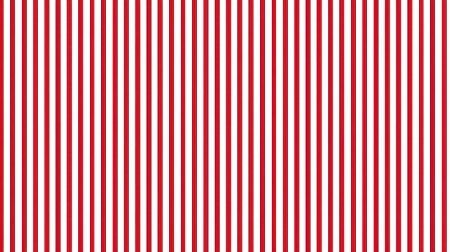 Dense red vertical stripe seamless pattern on white background for wallpaper textile and surface design suitable for packaging banners and festive decor