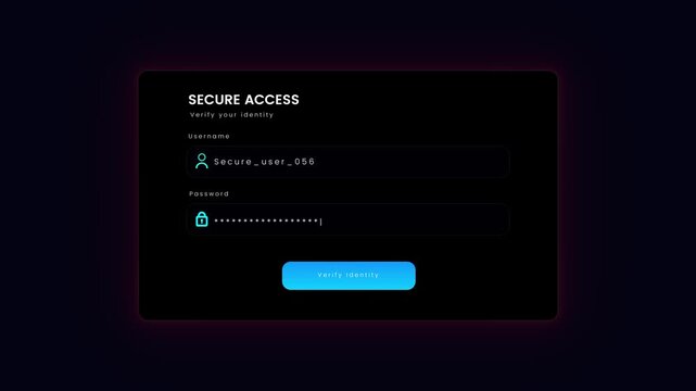 Secure login interface with password denied failed attempt animation featuring incorrect passcode warning