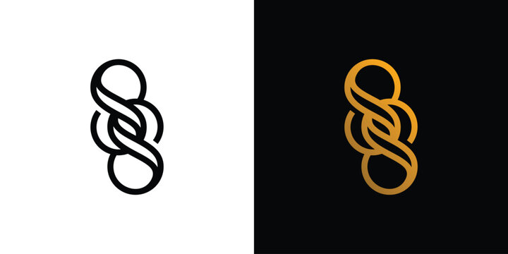 modern and Luxury SS logo design